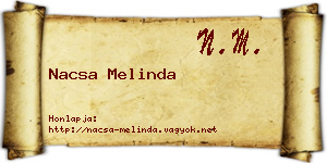 Nacsa Melinda névjegykártya